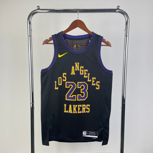 Regata Nike Lakers 2024 City Edition JAMES Torcedor Preta